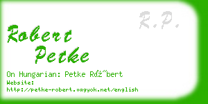 robert petke business card